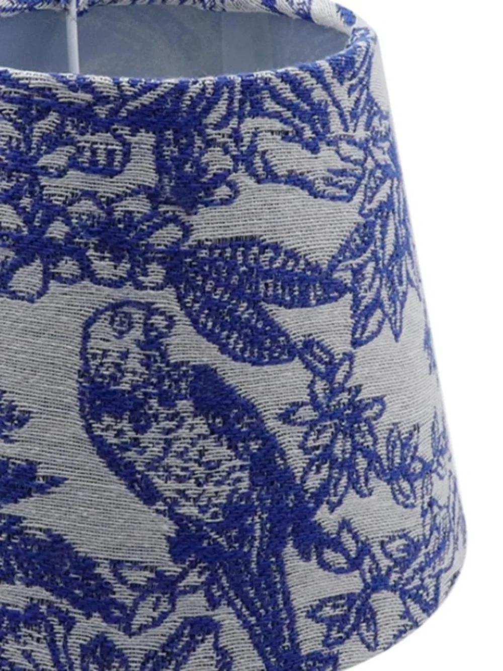 Tropical Embroidered Lampshade - BLUE